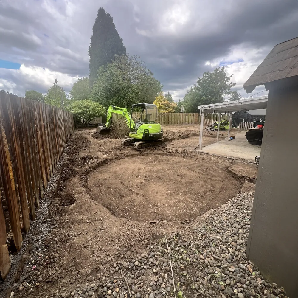 Circular Patio Ground Excavation